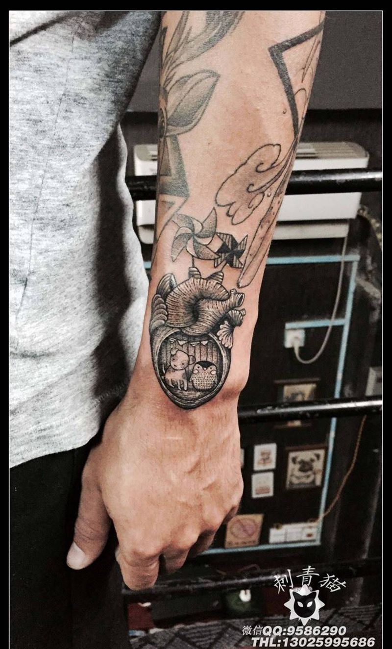 萌萌的小心脏纹身图片