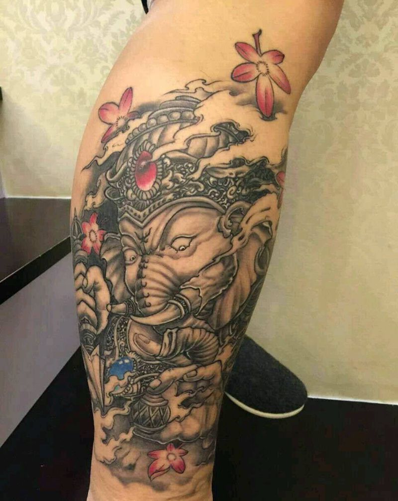 象神恢复后纹身图片