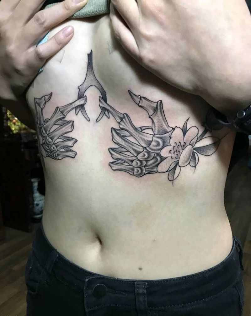 适合健身达人纹身图片_腹部纹身图案