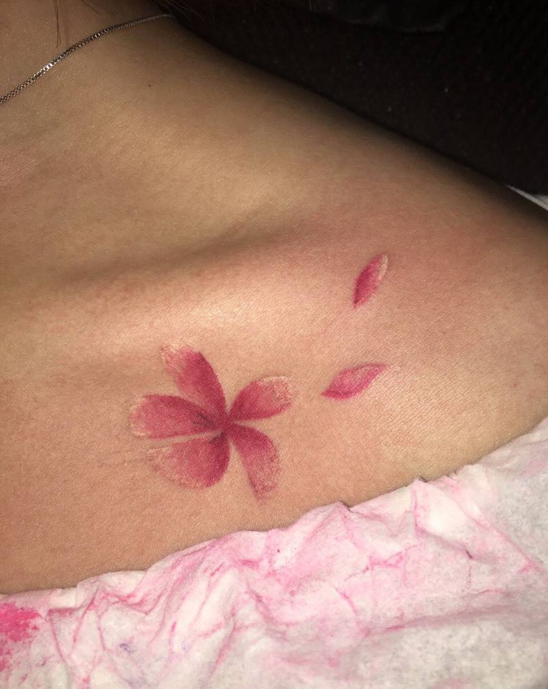小樱花纹身图片