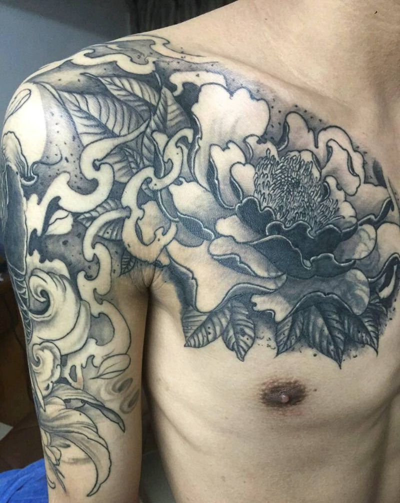 半甲遮盖恢复后纹身图片