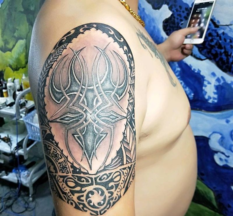 旧图添加纹身图片_手臂图腾纹身图案