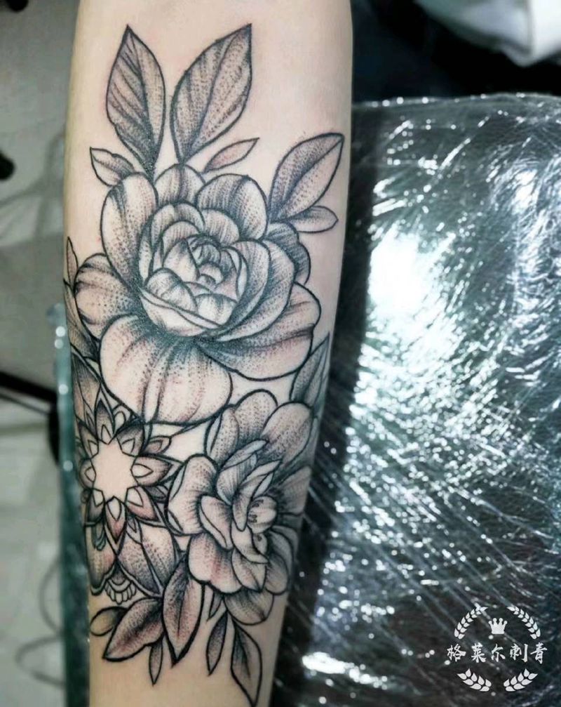 手臂素华纹身图片_素华纹身图案