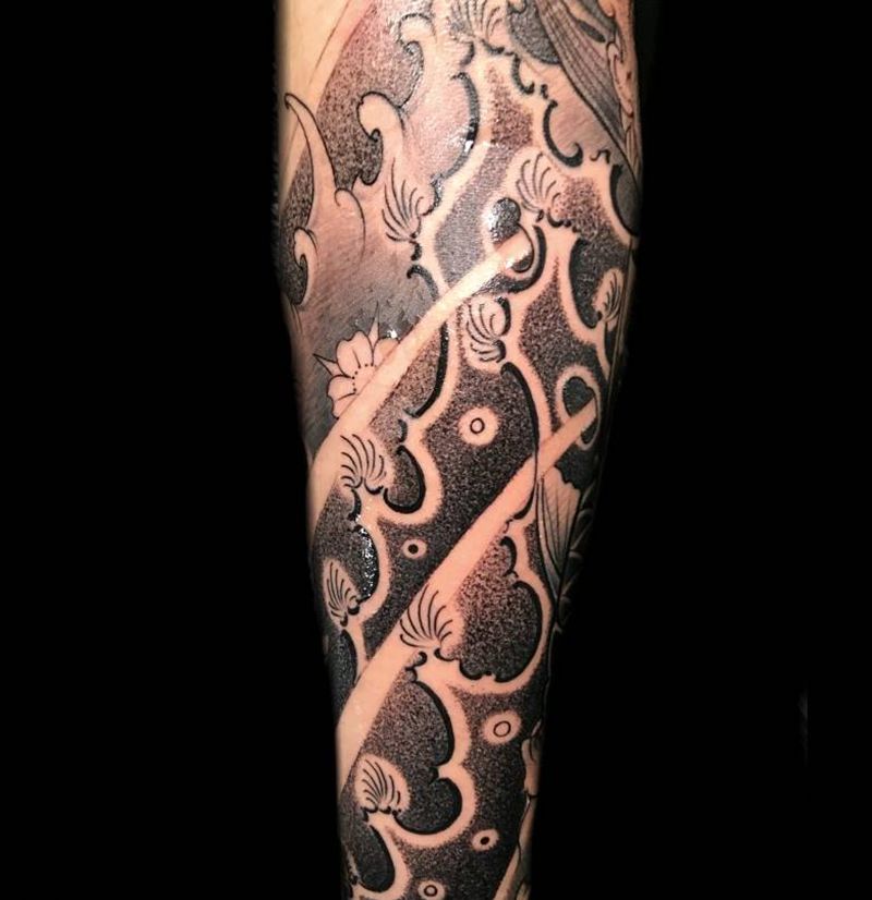 传统花臂纹身纹身图片_手臂新传统纹身图案