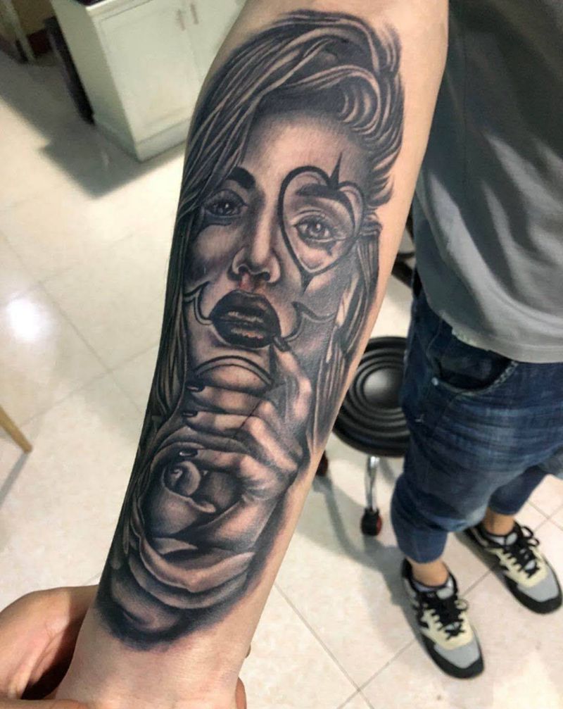 欧美风纹身图片_手臂欧美写实纹身图案