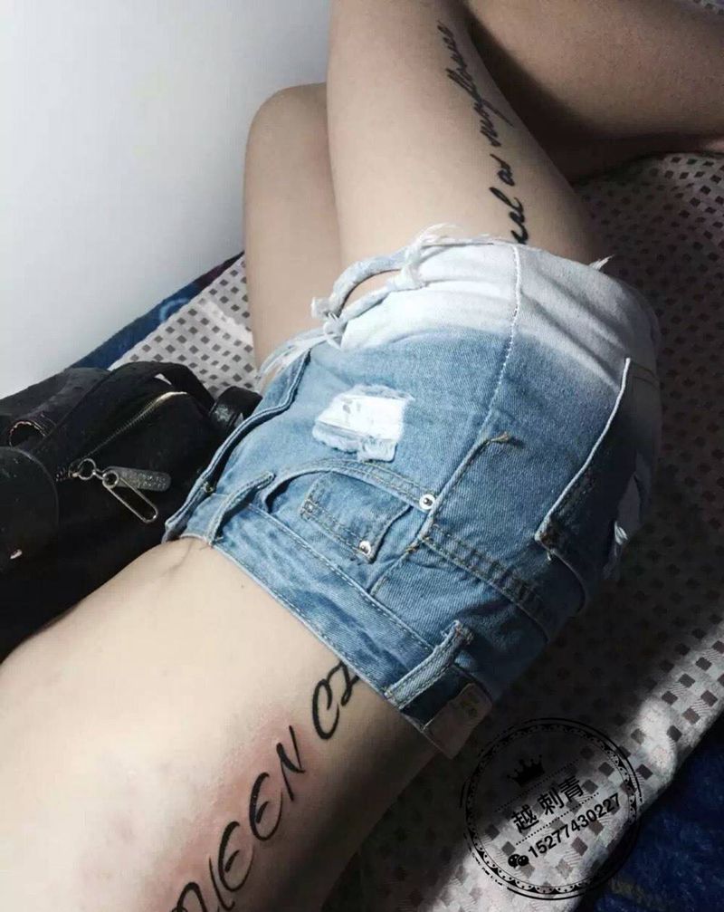 侧腰英文纹身图片_成品腰部纹身图案