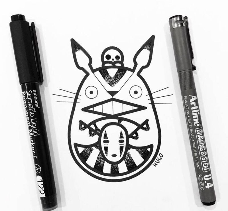 分享一些小手稿纹身图片