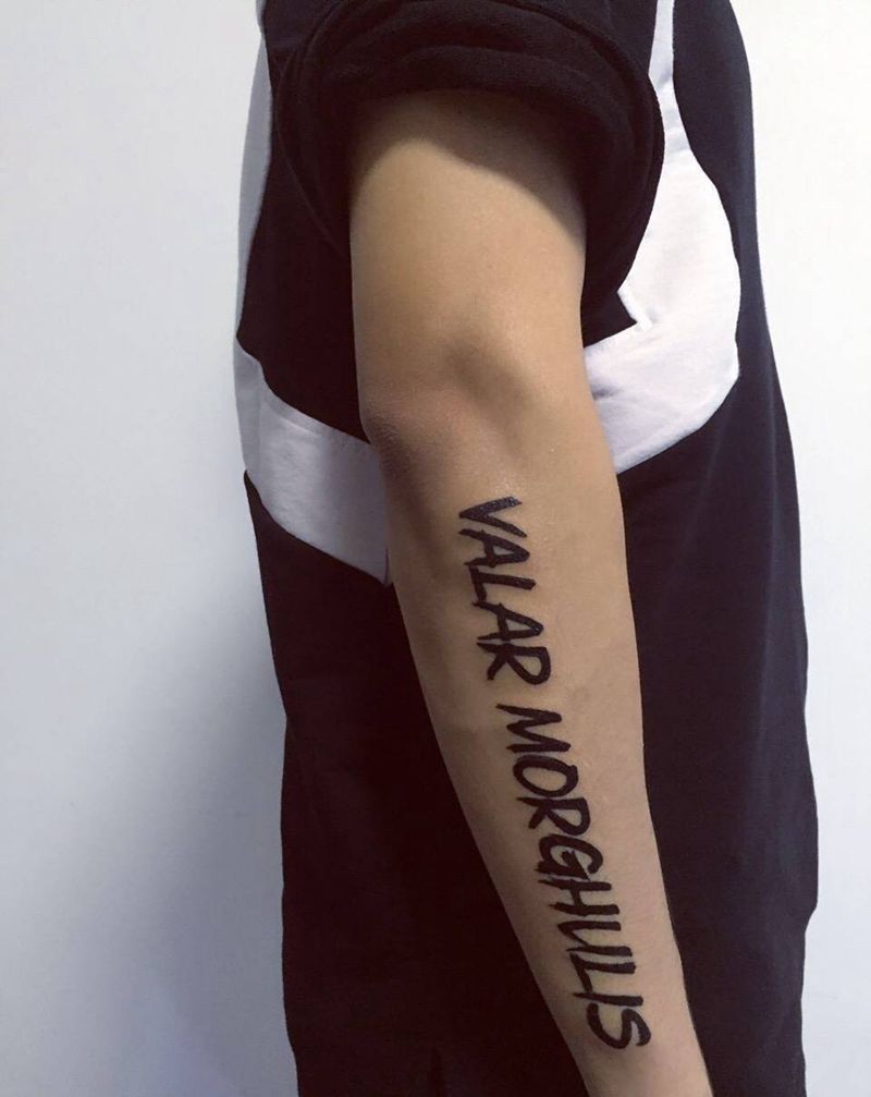 手臂英文纹身图片
