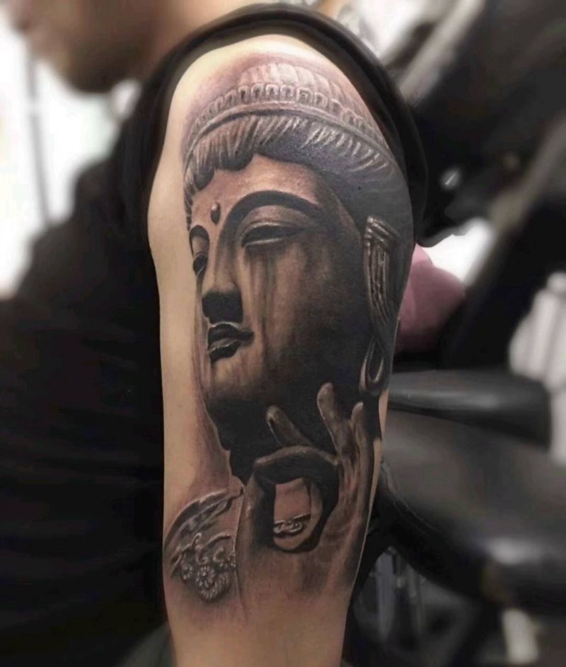 佛纹身图片_手臂纹身图案