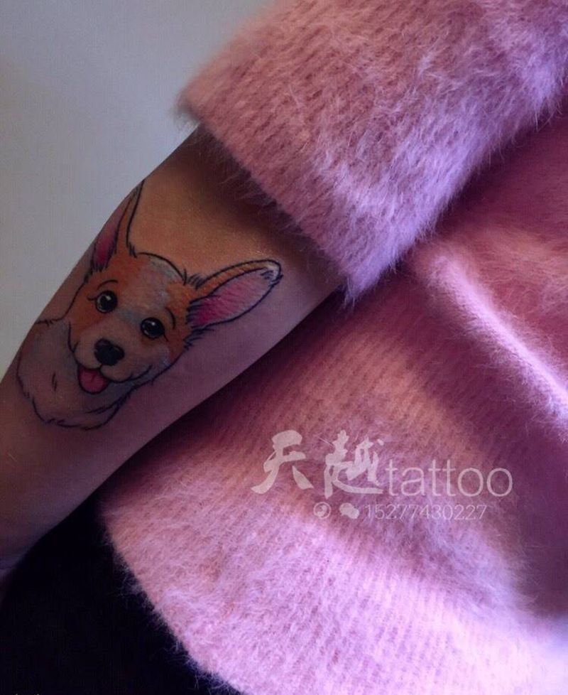 爱犬纹身图片