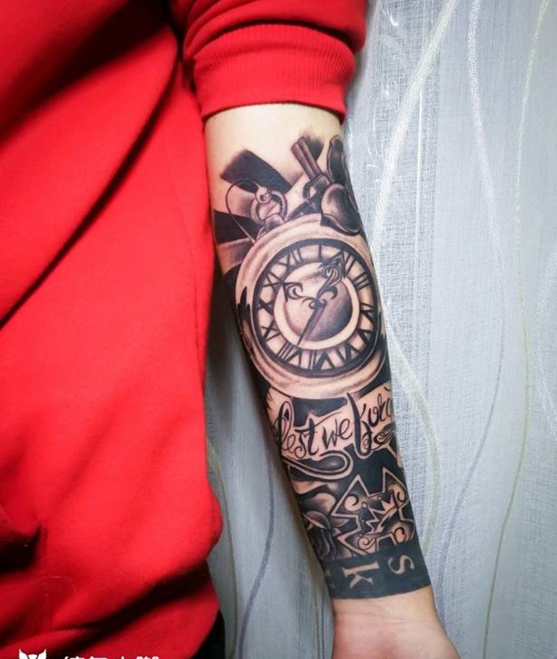 包小臂纹身图片_手臂纹身图案