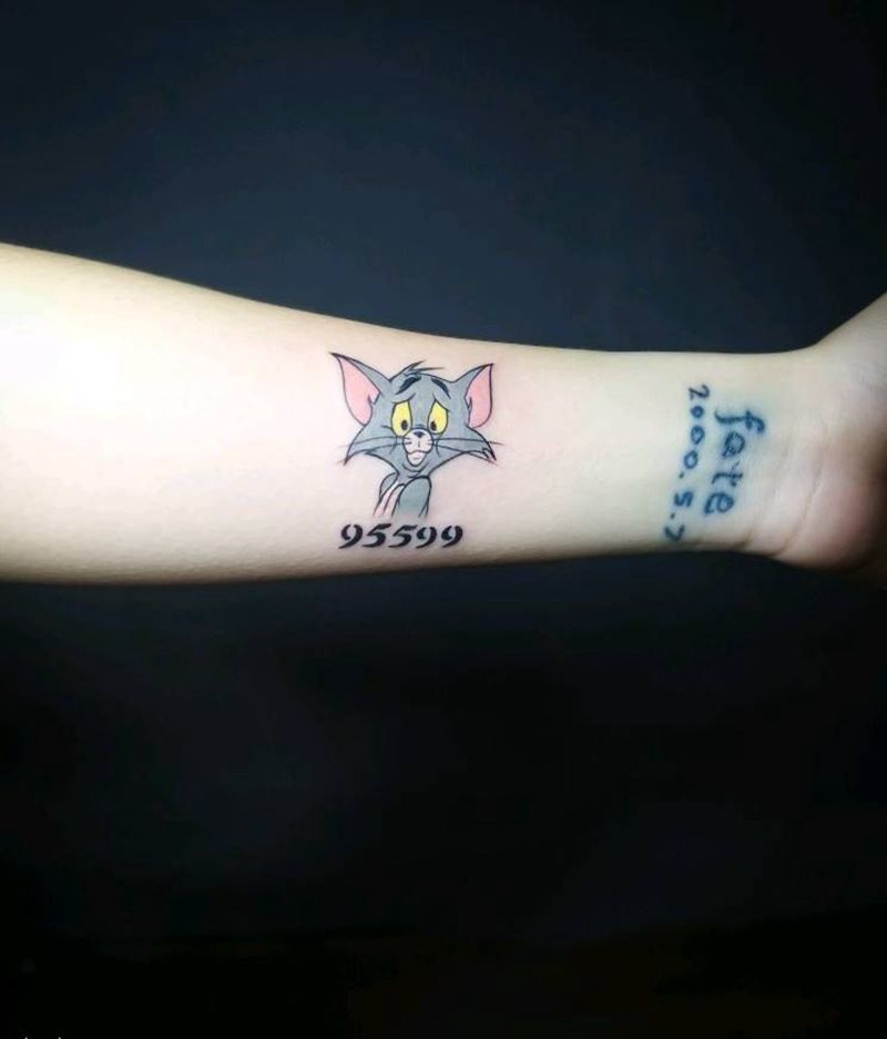 汤姆猫纹身图片_手臂纹身图案