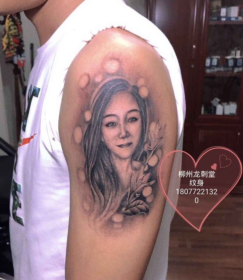 肖像作品纹身图片_手臂欧美写实人物纹身图案