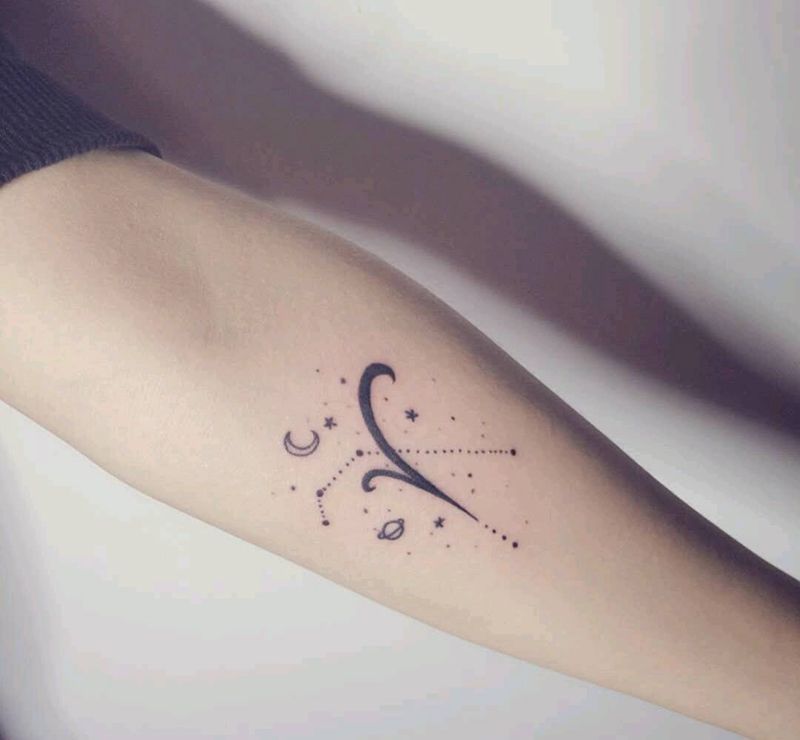 白羊座纹身图片