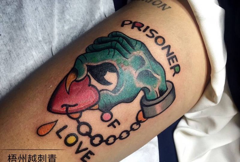 魔鬼给的爱纹身图片