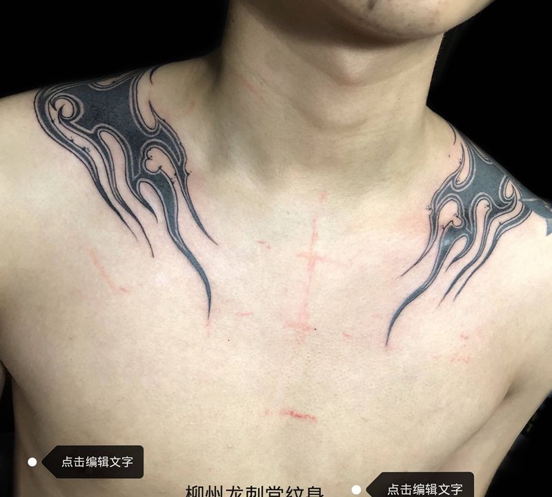 图腾纹身图片_肩部背部图腾纹身图案
