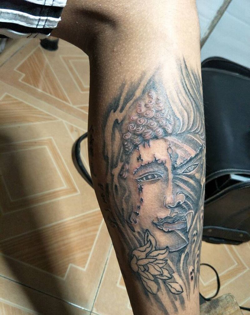 佛与魔纹身图片