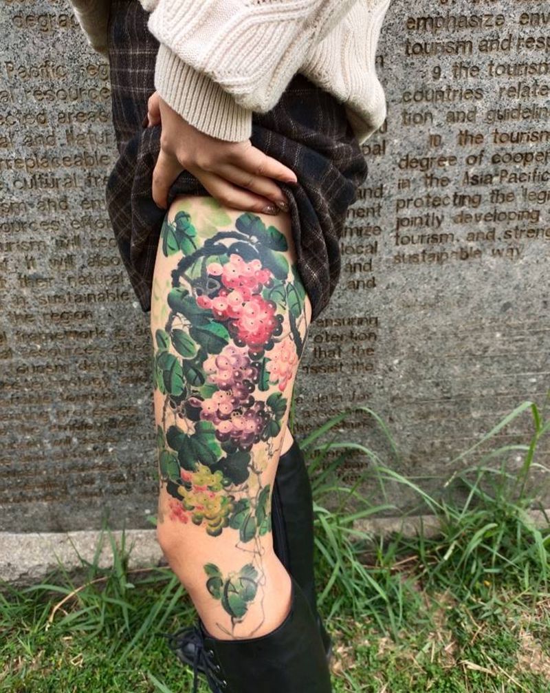 写意中国风纹身图片_水彩水墨纹身图案