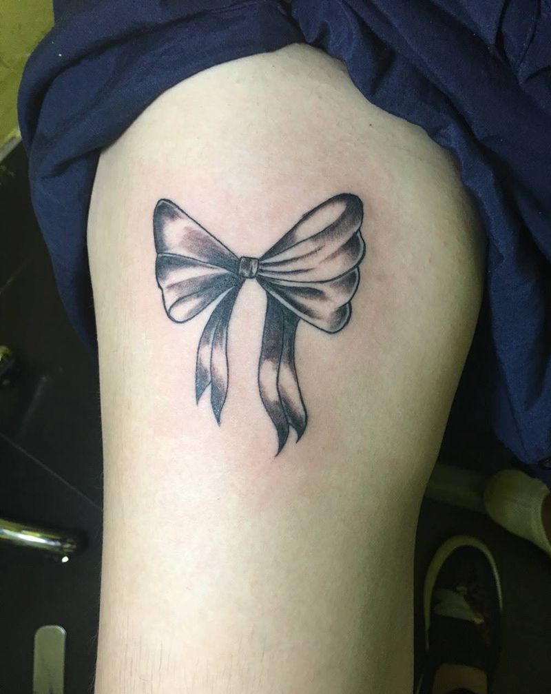 蝴蝶结纹身图片