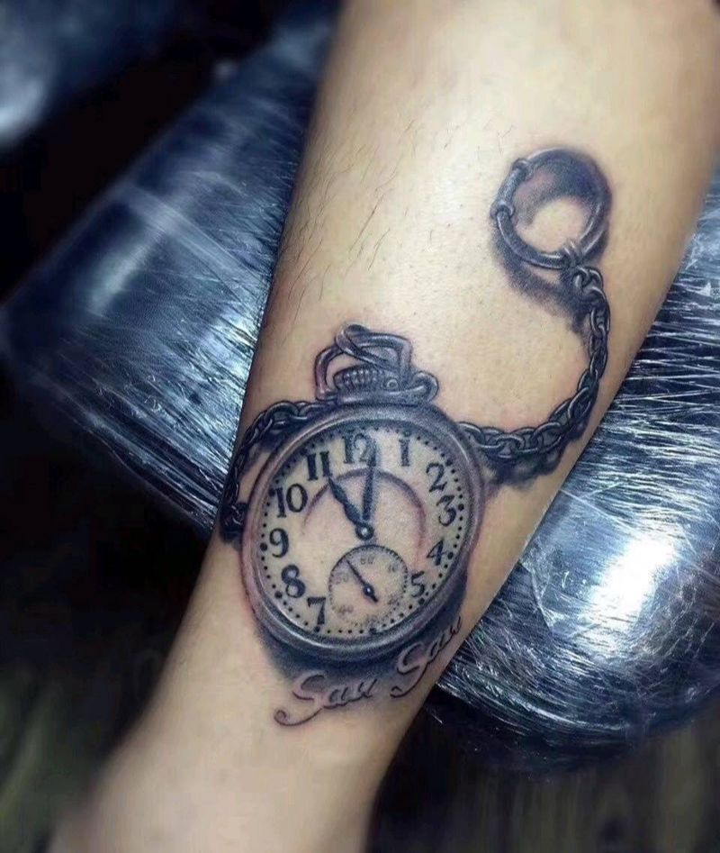 时难得而易失也纹身图片_肩部腿部纹身图案