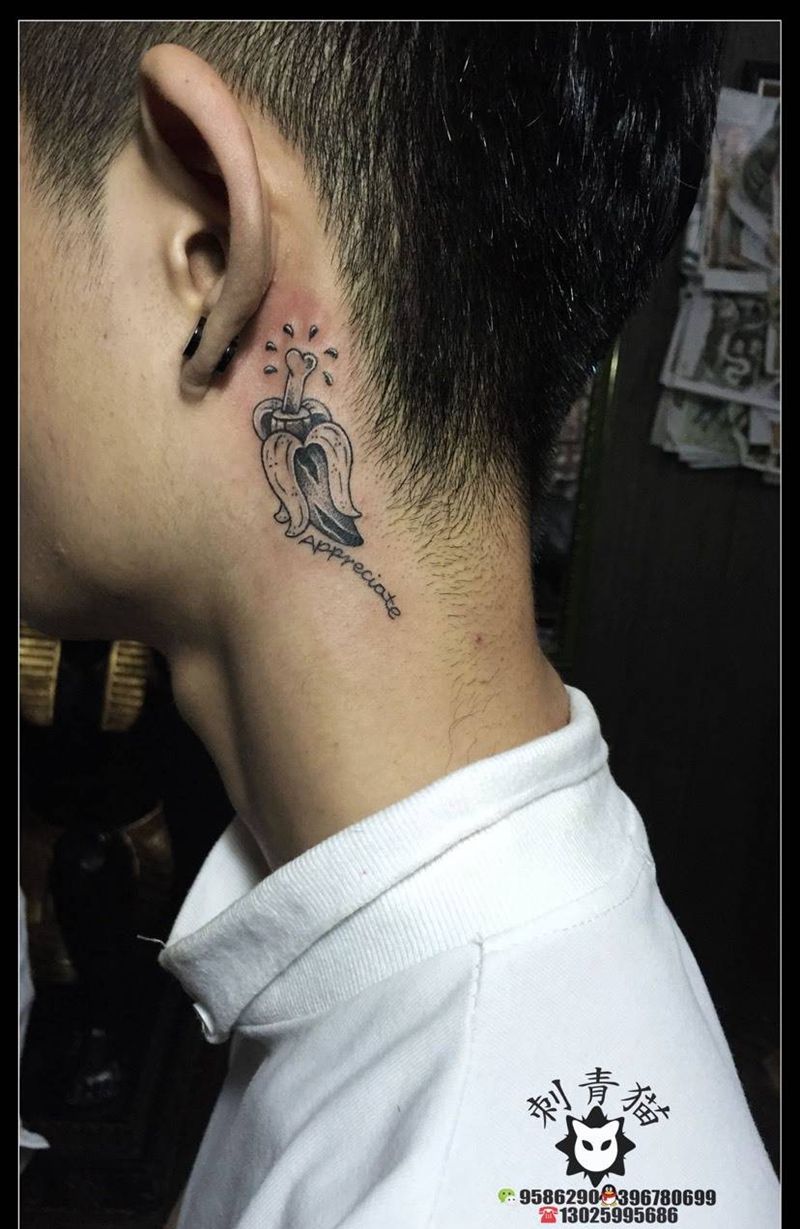 香蕉纹身图片