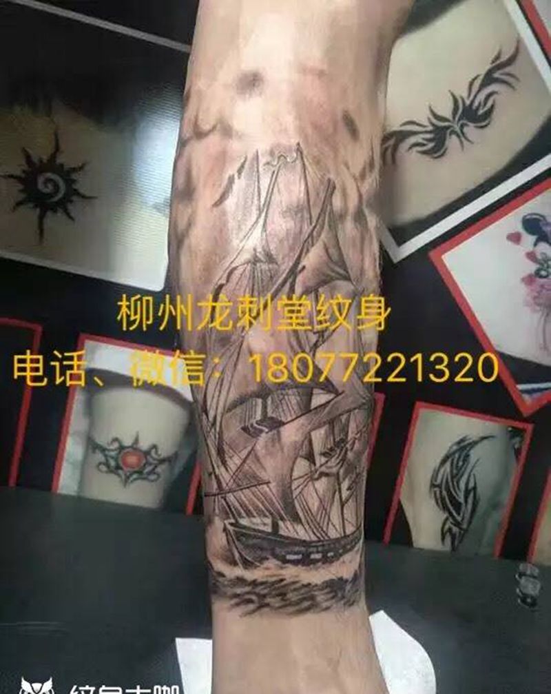 船纹身图片