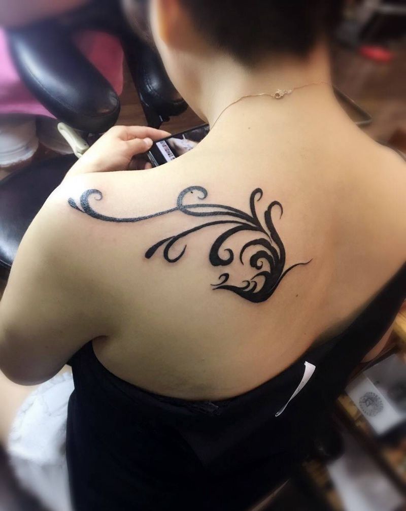 图腾凤凰纹身图片