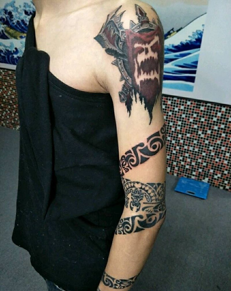 追梦的机车手纹身图片