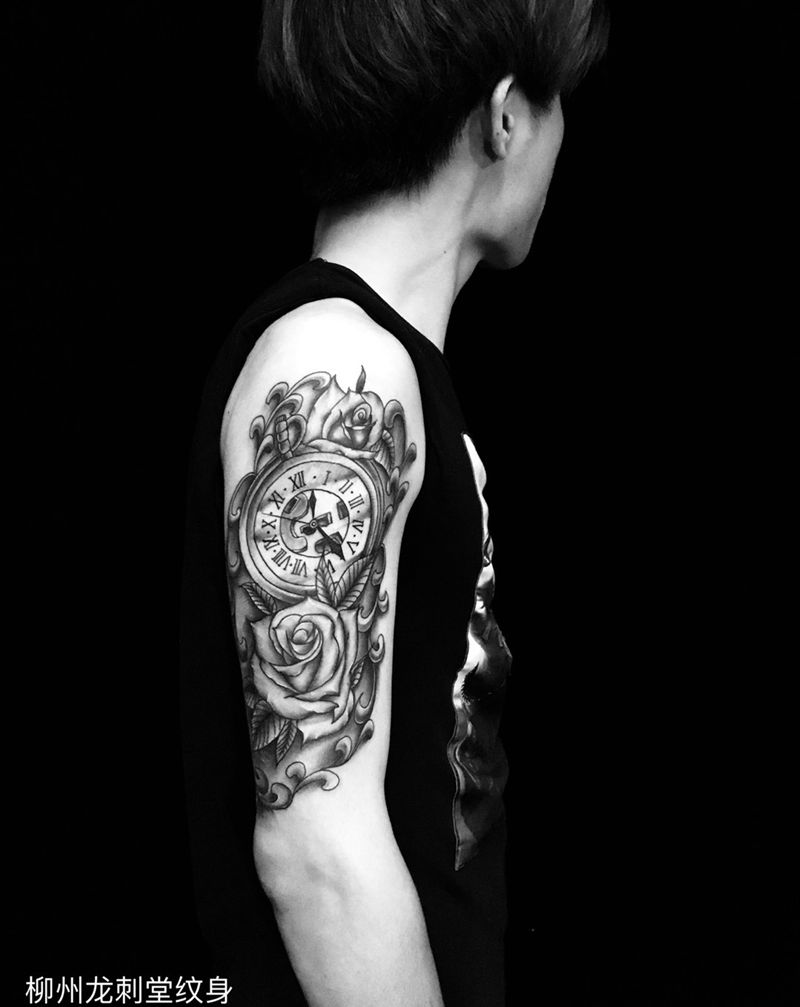 时间纹身图片