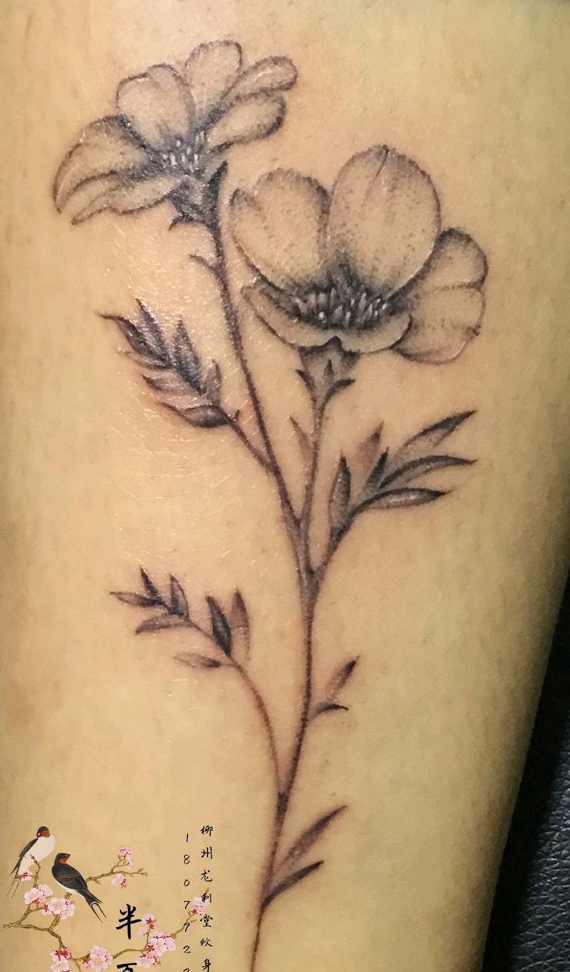 花纹身图片_植物纹身图案