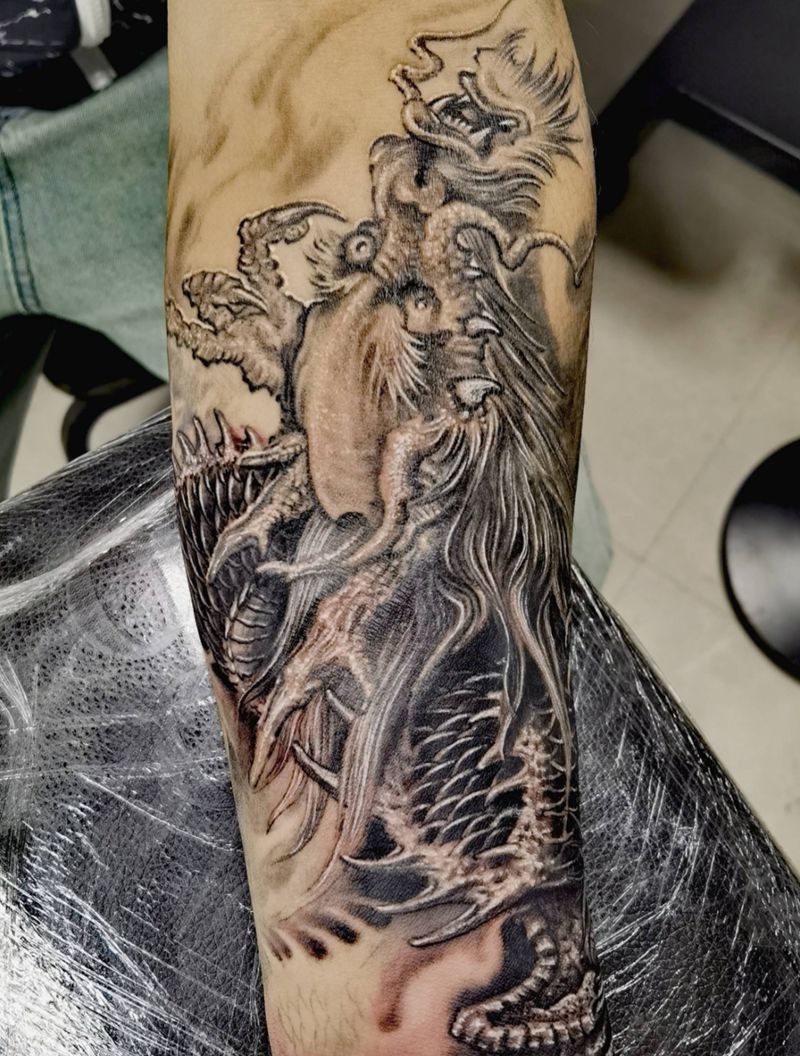 局部完成～纹身图片_手臂腿部老传统新传统纹身图案