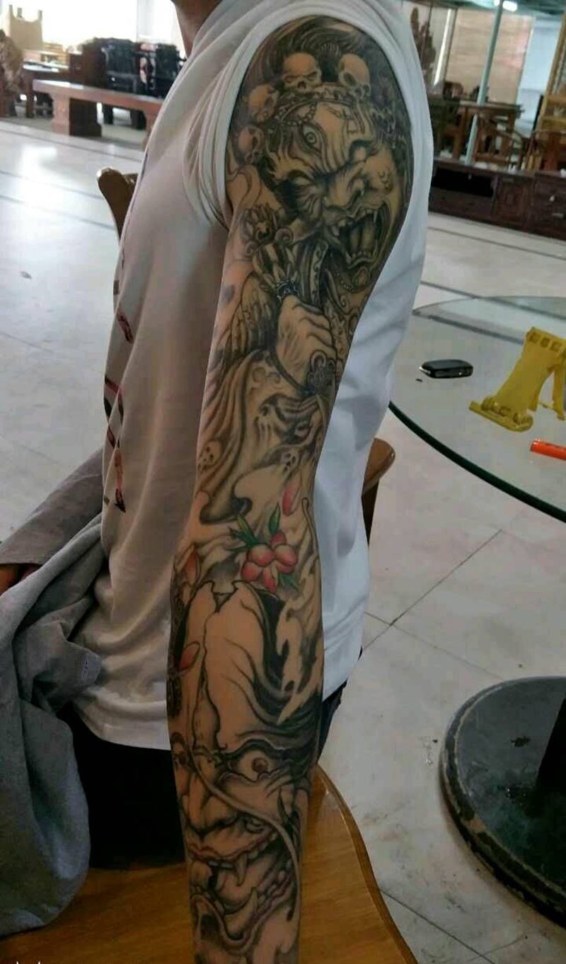 花臂恢复后纹身图片