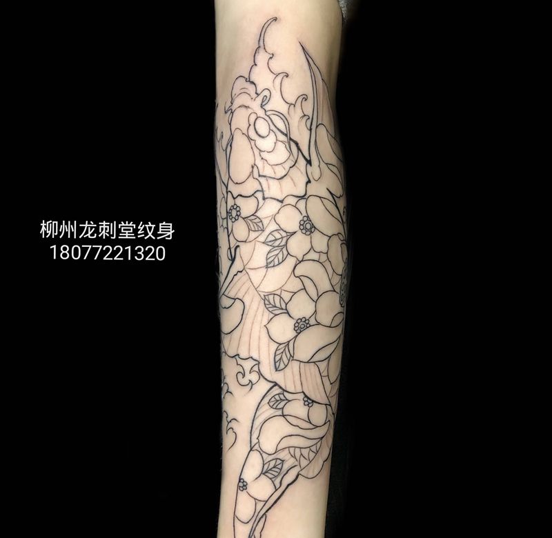 线条纹身图片_手臂纹身图案