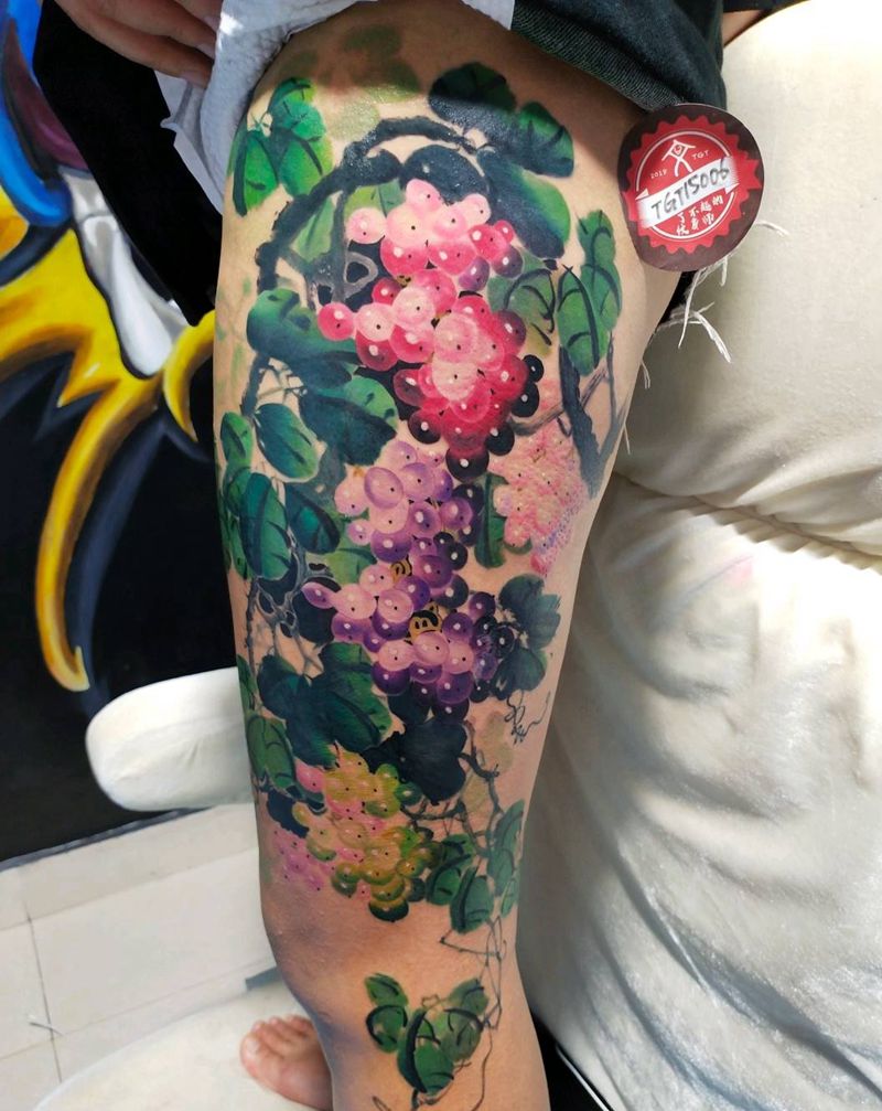 写意中国风纹身图片_手臂脚部水墨中国风纹身图案