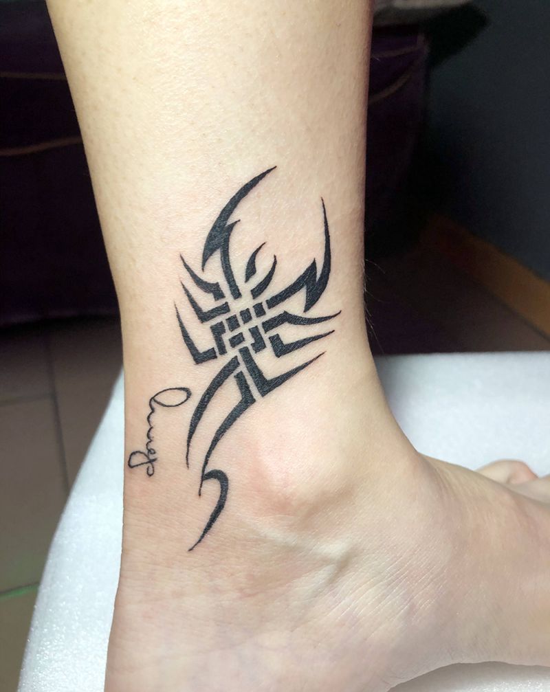 小图腾蝎子纹身图片