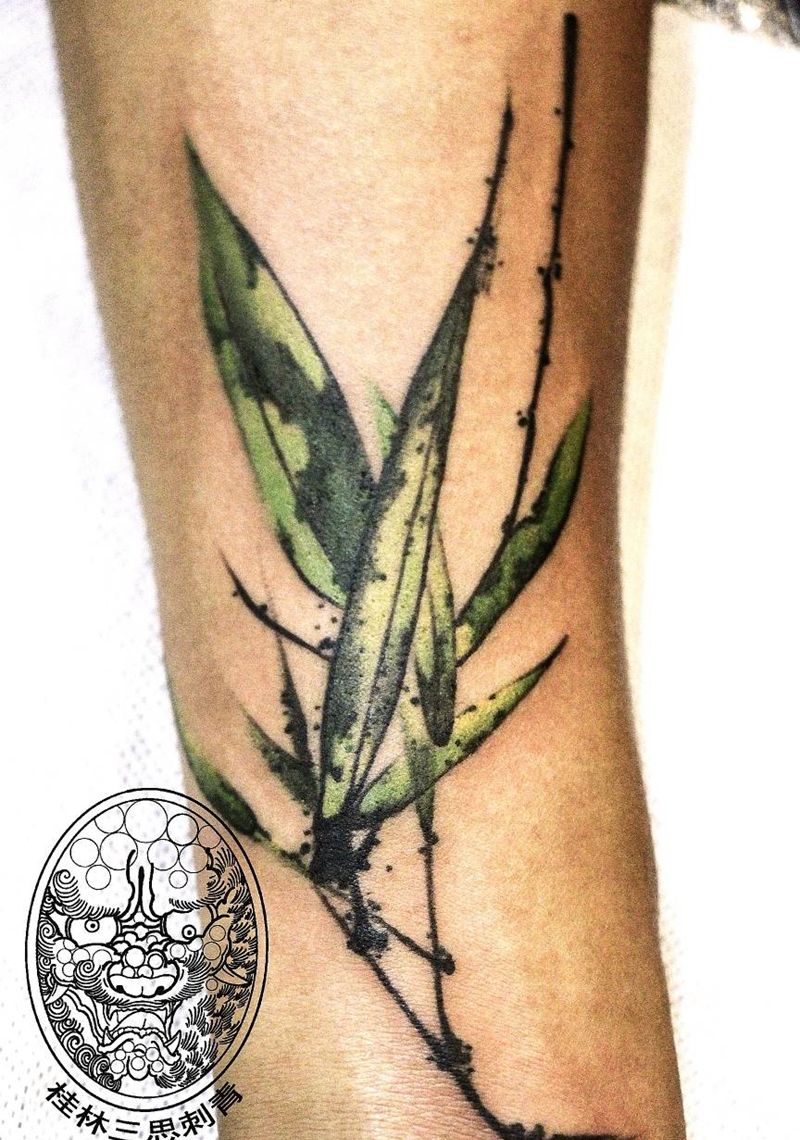 住纹身图片_手部水墨水彩纹身图案