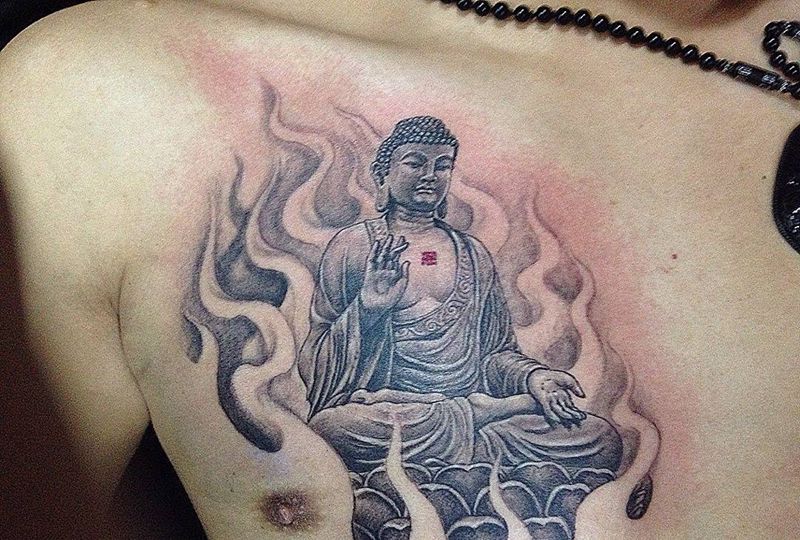 佛祖纹身图片