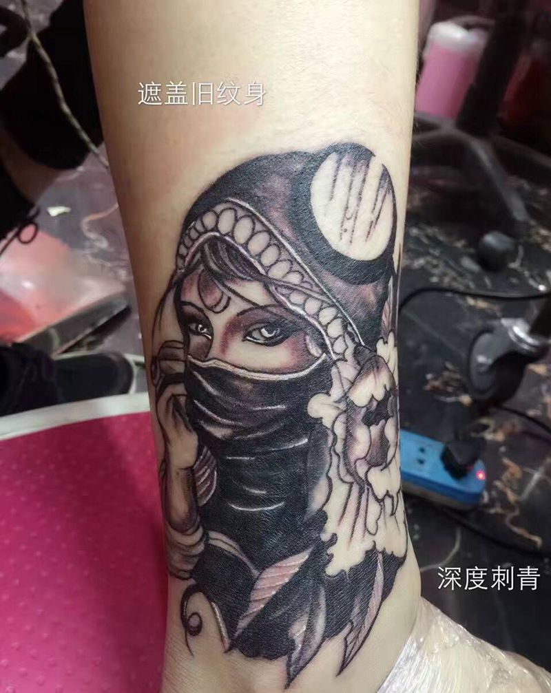 遮盖猫纹身纹身图片