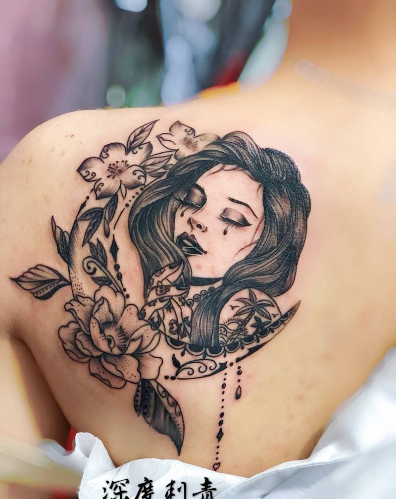 美人图纹身图片