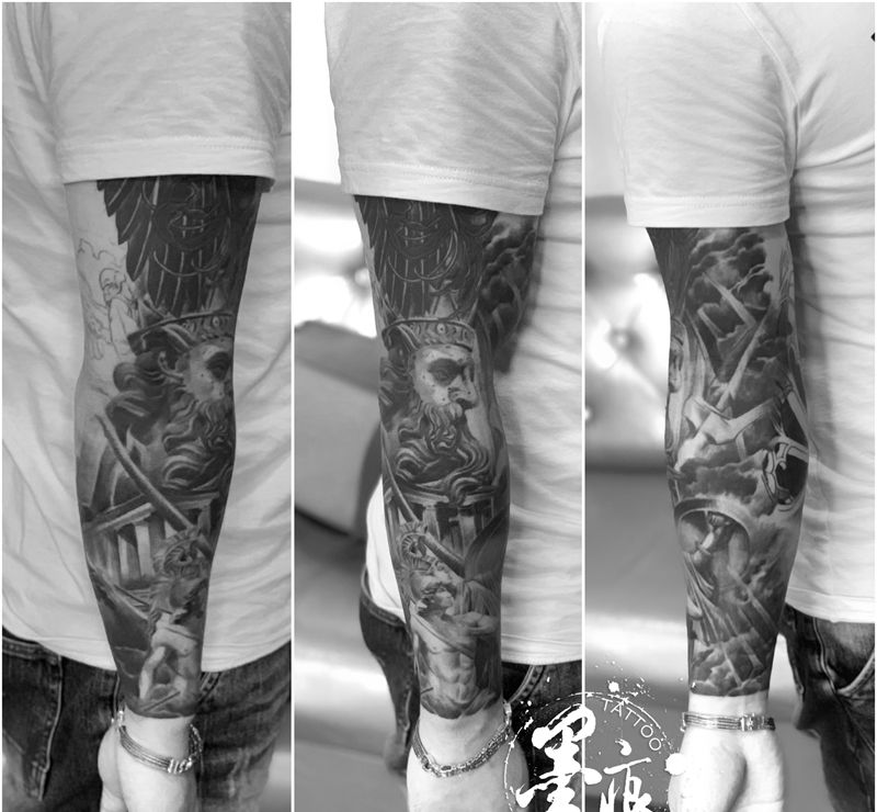 半成品【恢复好】下次怼纹身图片_手部手臂欧美写实纹身图案