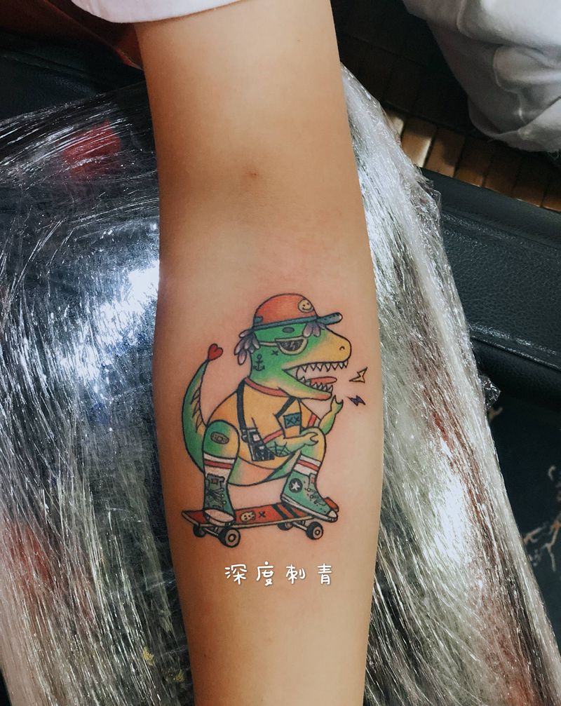 卡通纹身图片_手部纹身图案