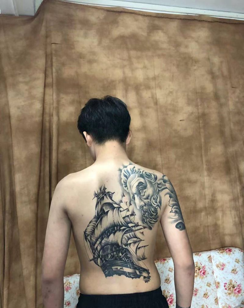 波塞冬纹身图片