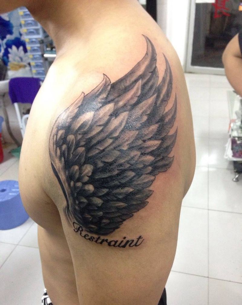 翅膀纹身图片