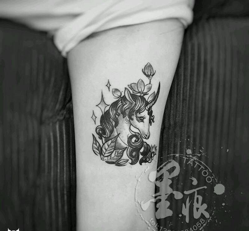 独角兽纹身图片