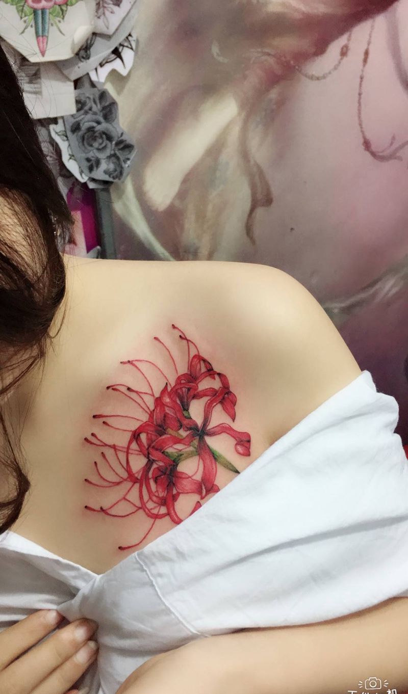 彼岸花纹身图片