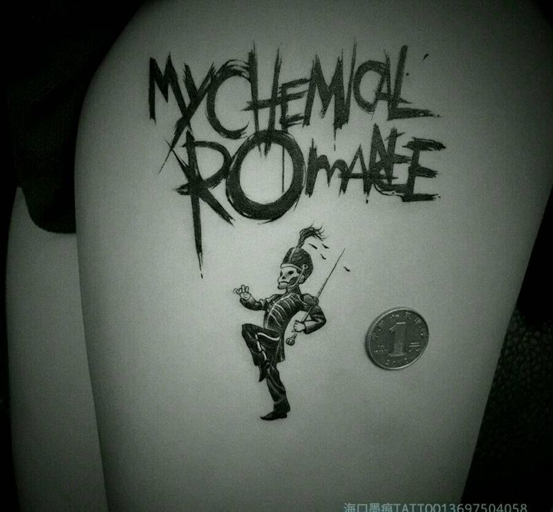 细节纹身图片_腿部脚部欧美清新几何字符人物原创成品纹身图案