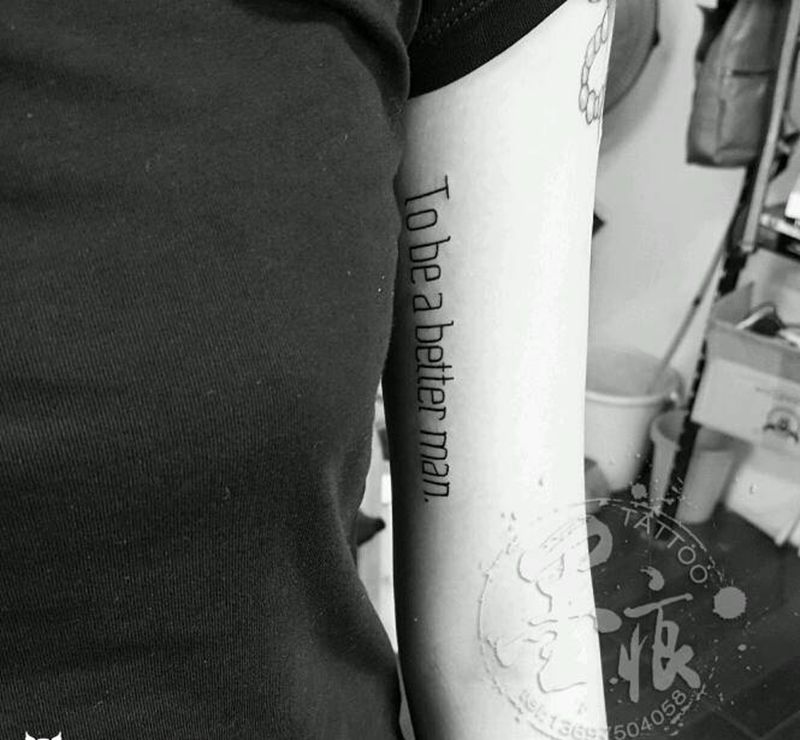 英文纹身图片_手臂手部清新字符成品纹身图案