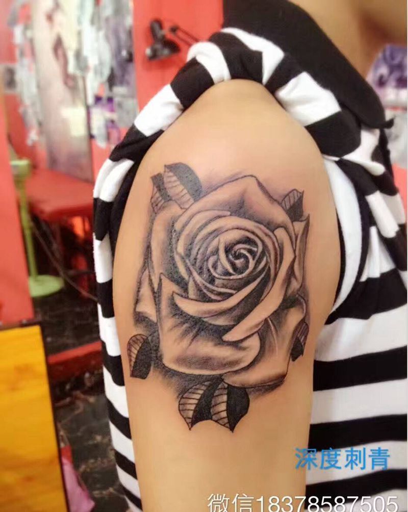 玫瑰纹身图片