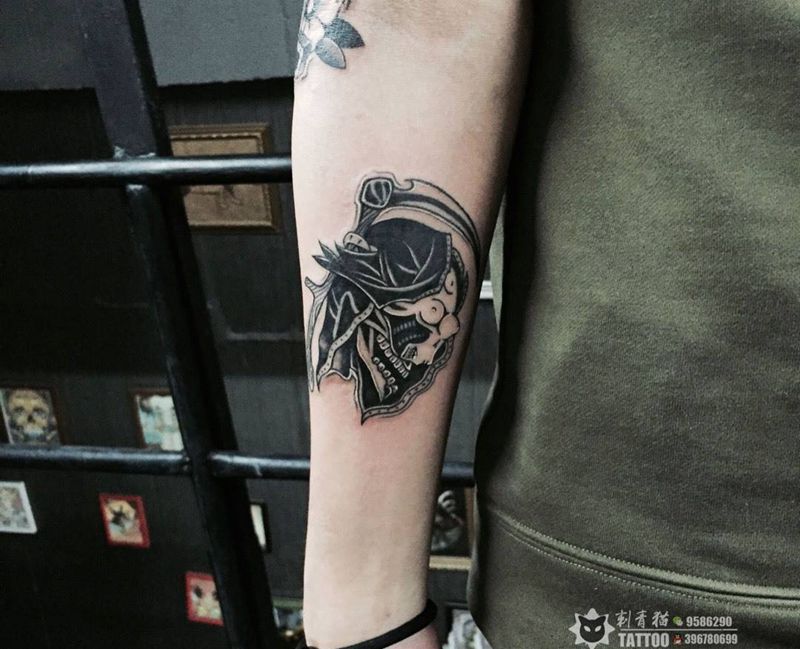 死神纹身图片