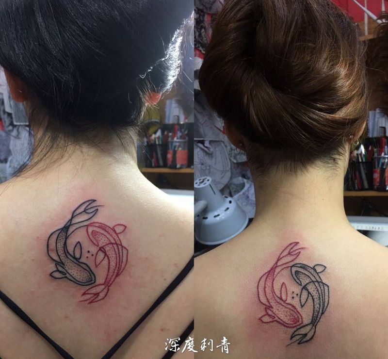 鱼儿纹身图片